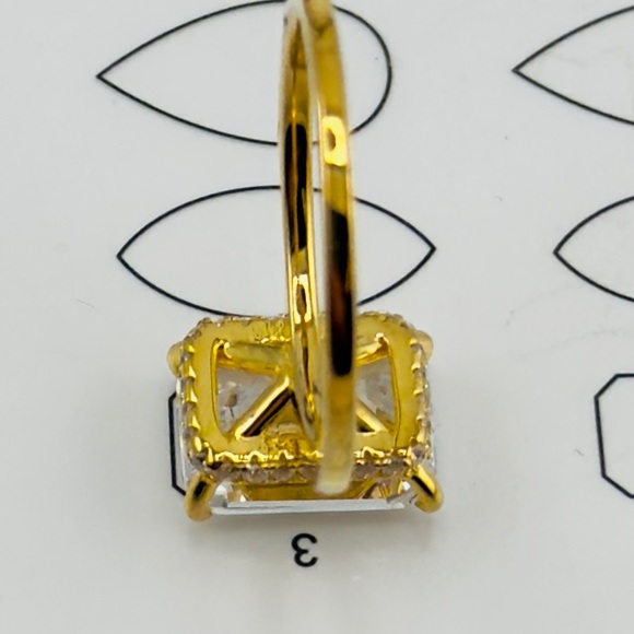 Tanzanite CZ Emerald Cut 4 Karat Solitare Ring .925 Siver Size 7 NEW - Picture 13 of 17